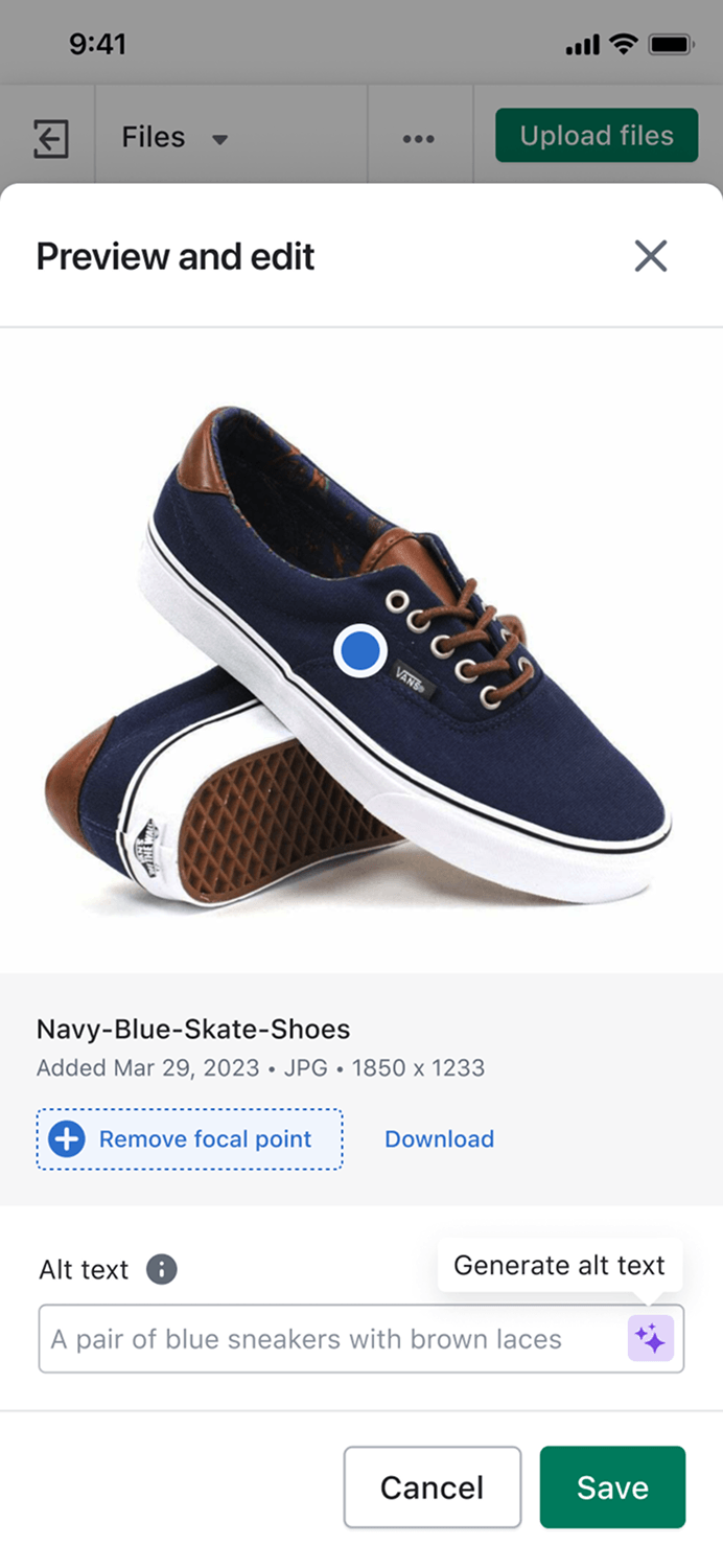 Shopify content generation flow